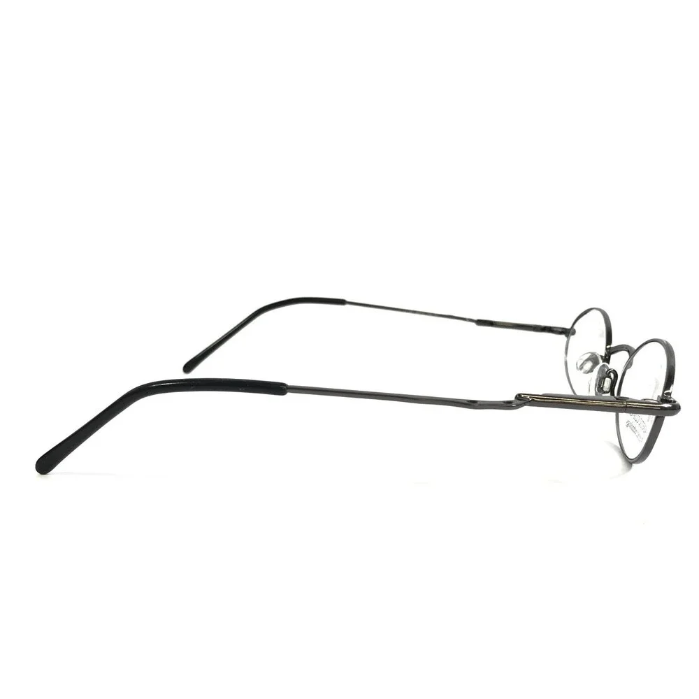 Easyclip Small Eyeglasses Frames ENTRY 091 Gunmetal w Magnetic Clip-on 46-19-135